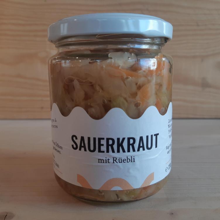 Fermentiertes Sauerkraut mit Rüebli, 220g