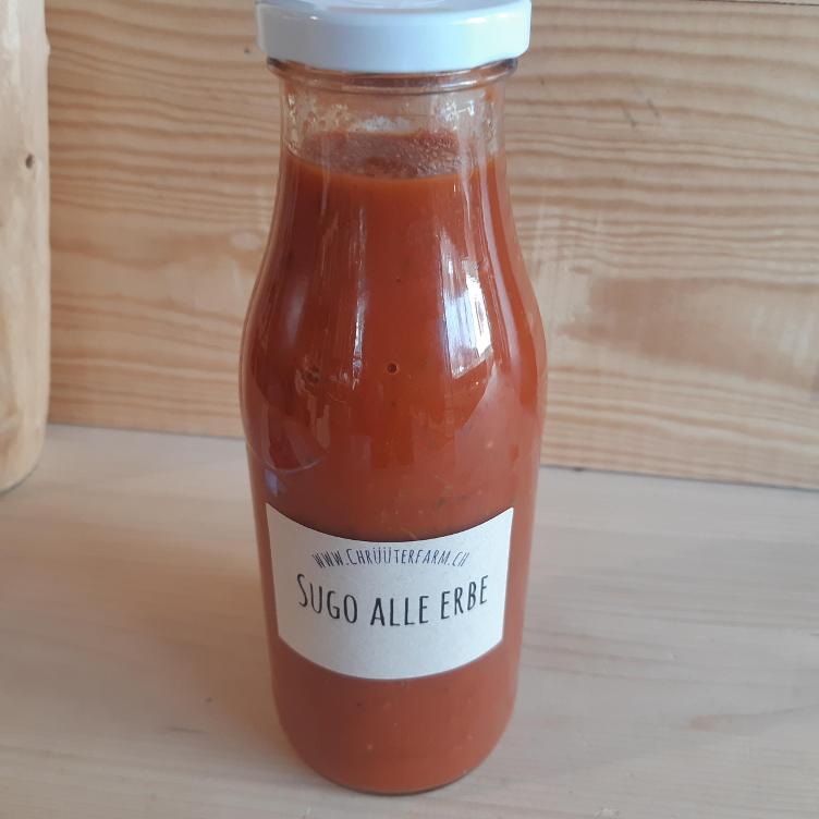 Tomaten Sugo mit Uster Chrüütli, Glas 500g